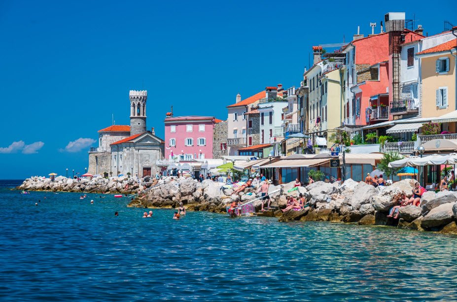 Piran Old Town, Piran, Slovenian Littoral, Slovenia